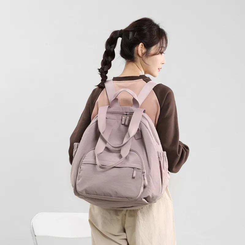 HACIN Nylon Backpack Unisex Multicolor-4