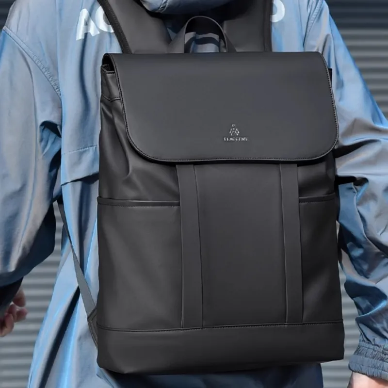 HACIN Water Repellent Fabric Backpack Regular Men's Black-4