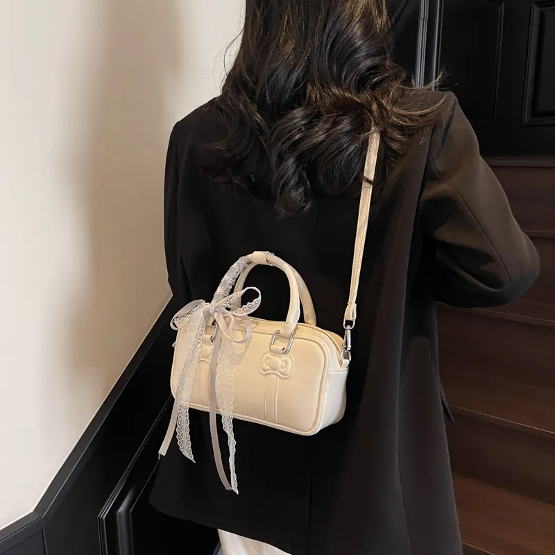 HACIN PU Crossbody Handbag, Shoulder Bag Women's White/Black/Red/Pink-1