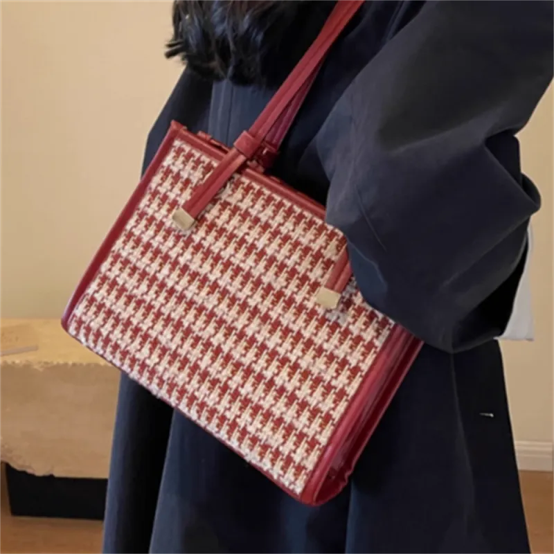 HACIN Pu Handbag, Shoulder Bag Regular Women's Red-2
