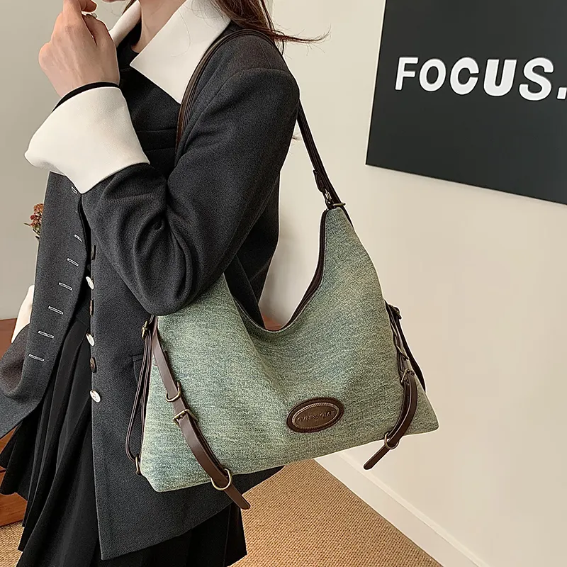 HACIN Denim Shoulder Bag Regular Women's Blue-1