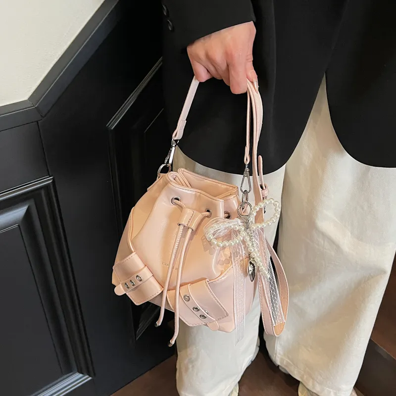 HACIN PU Bucket Bag, Shoulder Bag, Crossbody Bag Women's Multicolor-17
