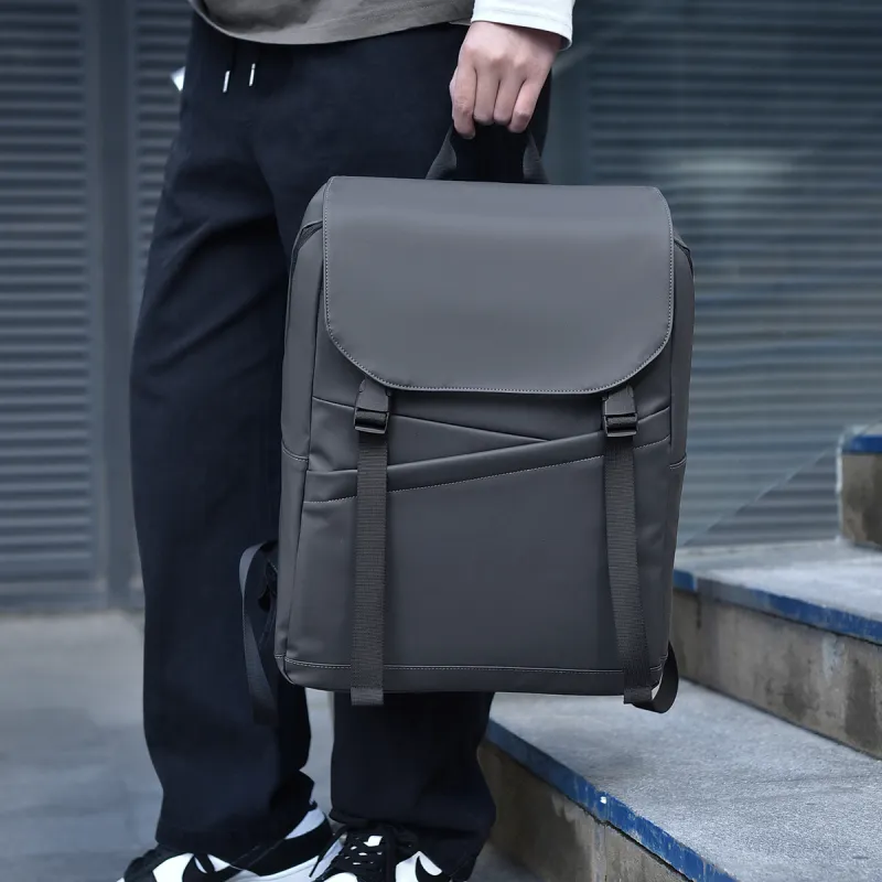 HACIN Oxford Backpack Regular Men's Gray/Black/Blue-2