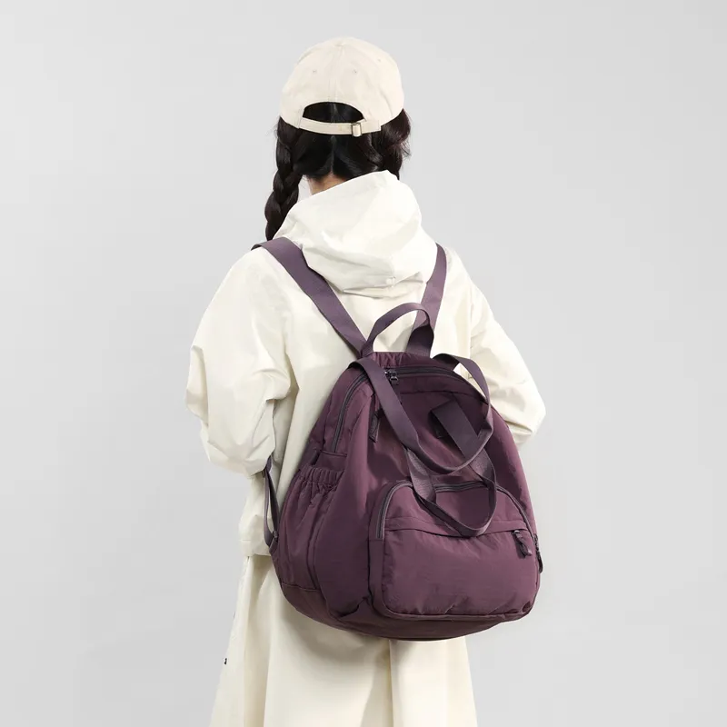 HACIN Nylon Backpack Unisex Multicolor-7