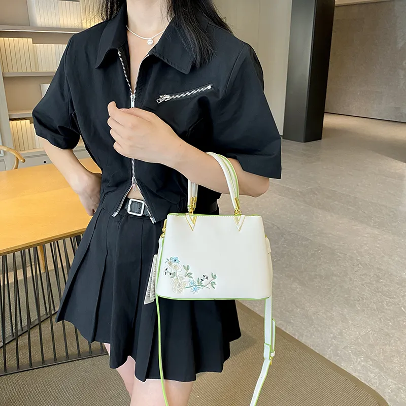 HACIN Pu Crossbody Bag, One Shoulder Handbag Women's Multicolor-7