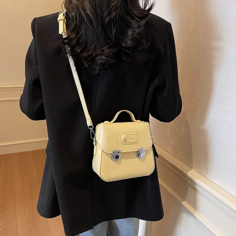 HACIN PU Crossbody Bag Handbag Shoulder Bag Regular Women's Ecru/Silver/Black/Yellow/Pink-22