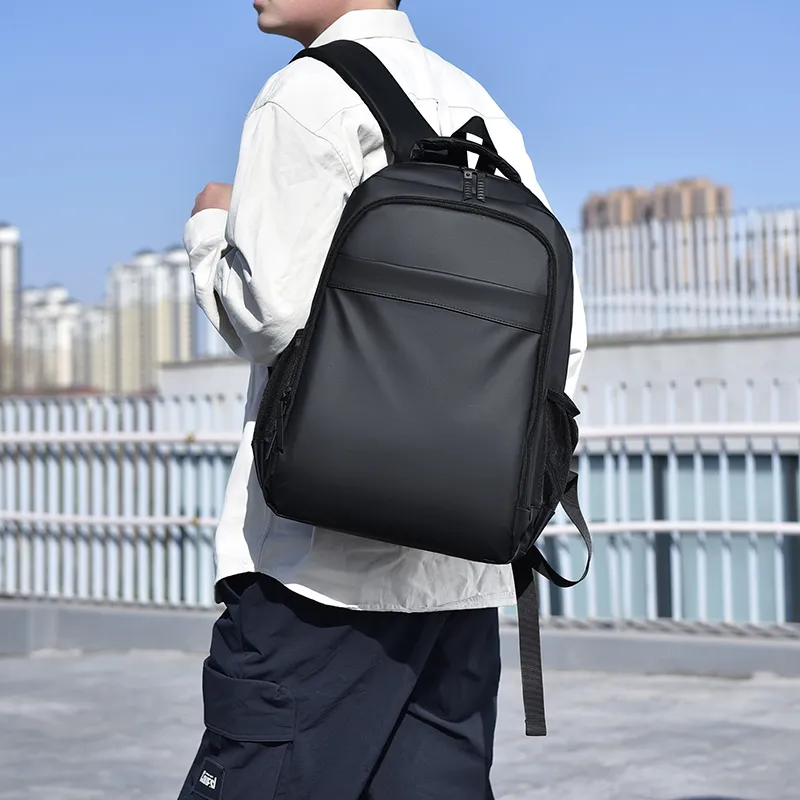 HACIN Oxford Backpack Men's Gray/Black/Green-3