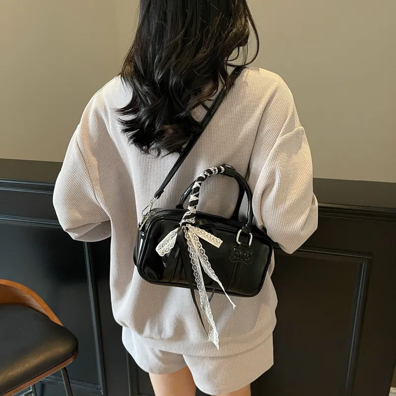 HACIN PU Crossbody Handbag, Shoulder Bag Women's White/Black/Red/Pink-14