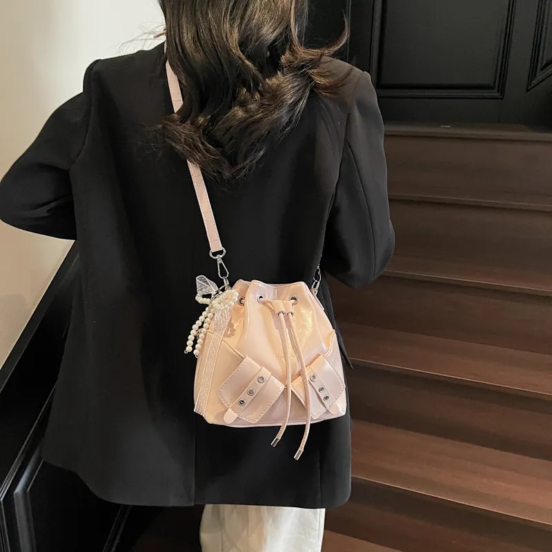 HACIN PU Bucket Bag, Shoulder Bag, Crossbody Bag Women's Multicolor-18