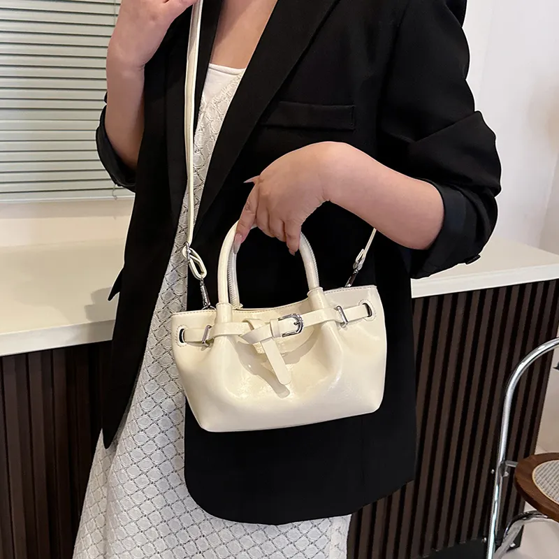 HACIN PU Crossbody Handbag Women's White/Silver/Black/Red-1