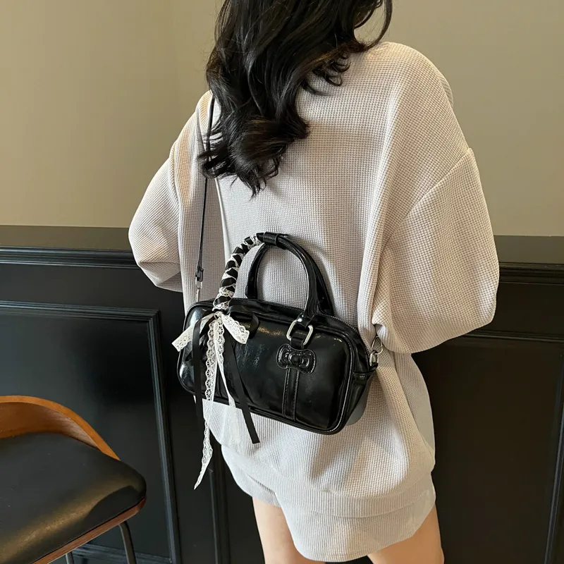 HACIN PU Crossbody Handbag, Shoulder Bag Women's White/Black/Red/Pink-12