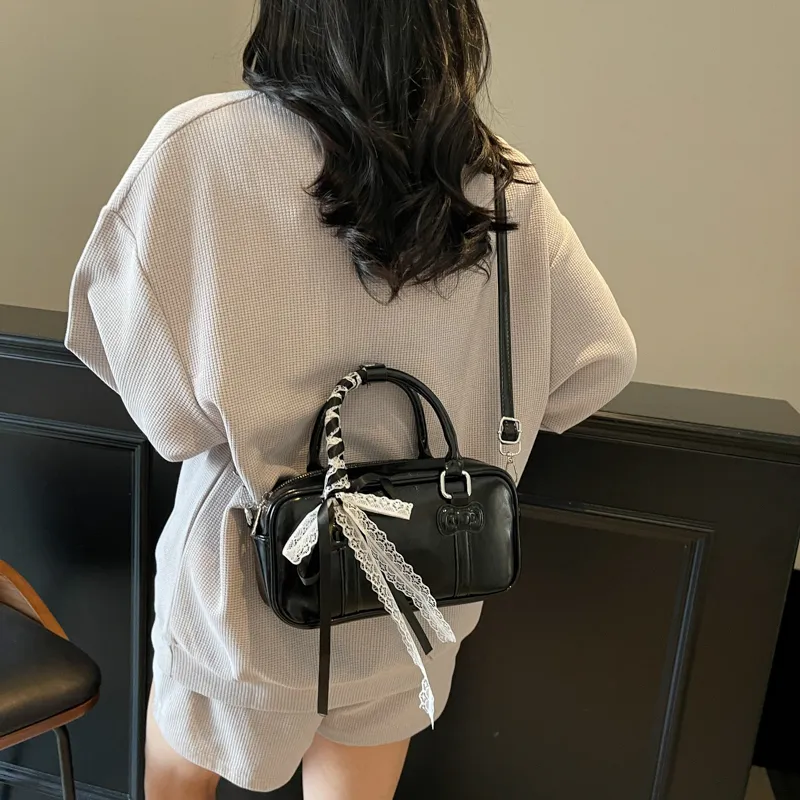 HACIN PU Crossbody Handbag, Shoulder Bag Women's White/Black/Red/Pink-10