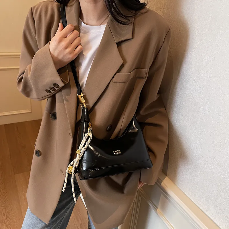 HACIN PU Shoulder Bag, Crossbody Bag, Handbag Regular Women's Black/Beige/Pink-16