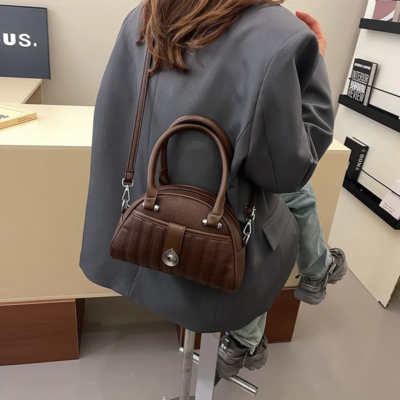 HACIN PU Handbag Regular Women's White/Black/Pink/Burgundy/Khaki/Blue/Coffee-12