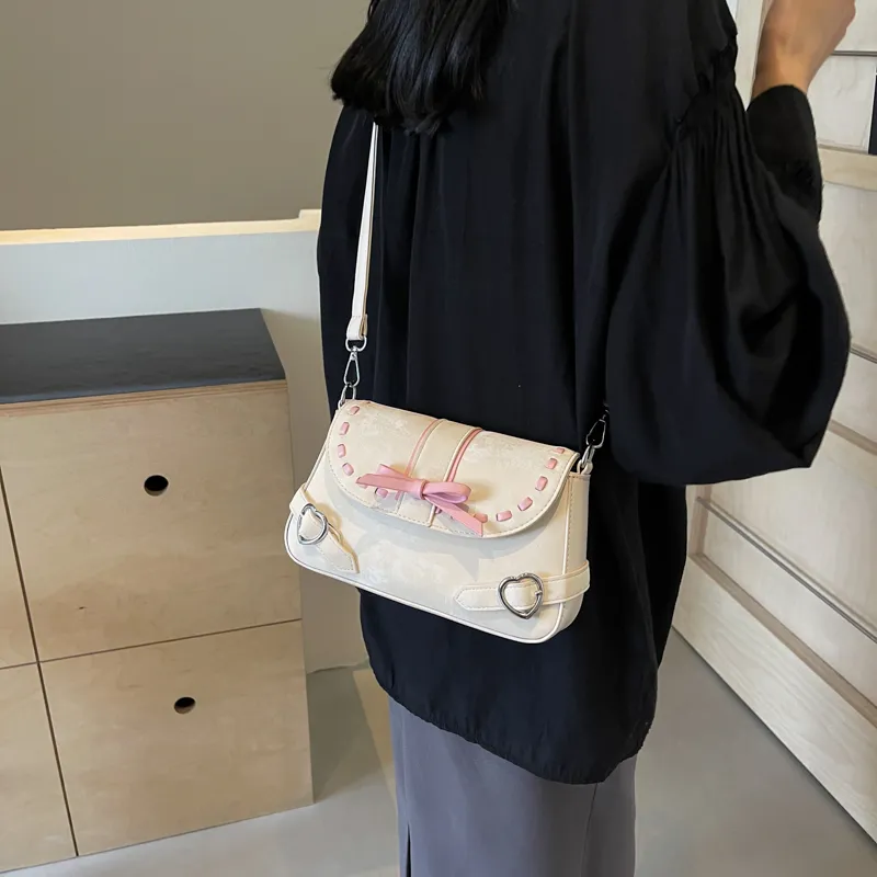 HACIN PU Crossbody Bag Regular Women's White/Blue/Pink-2