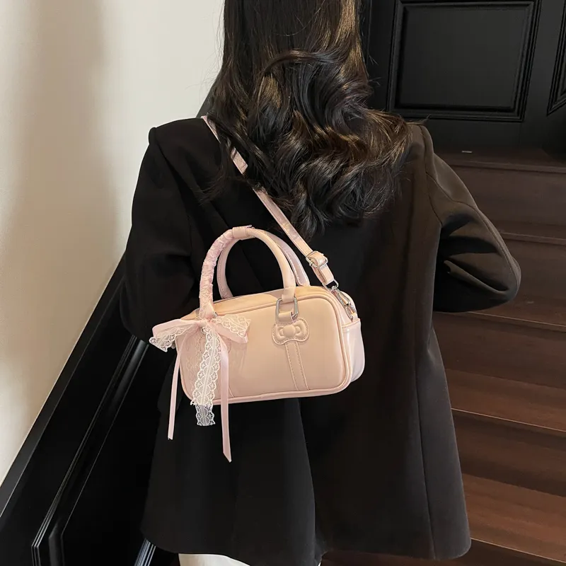 HACIN PU Crossbody Handbag, Shoulder Bag Women's White/Black/Red/Pink-18