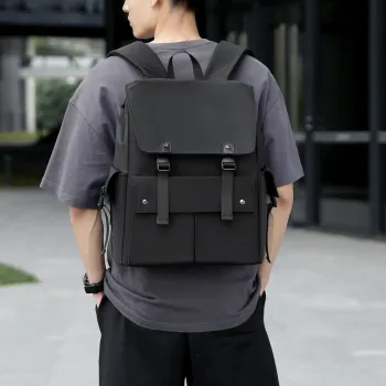 HACIN Oxford Backpack Men's Gray/Black/Blue