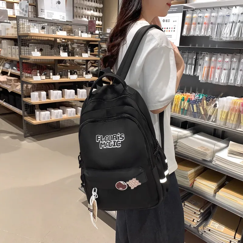 HACIN Nylon Backpack Women's Multicolor-4