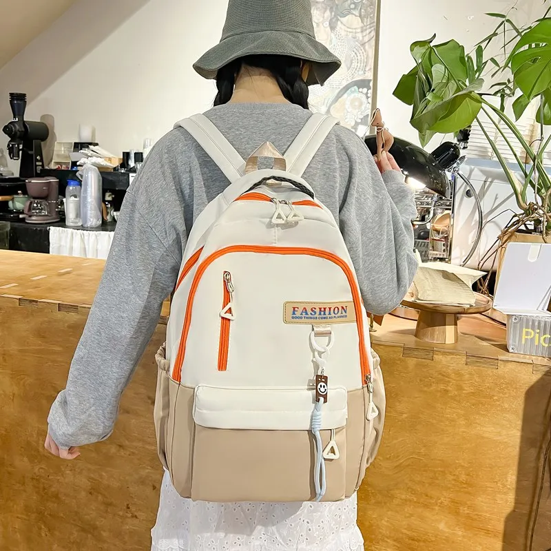 HACIN Composite Cloth Backpack Unisex Multicolor-7