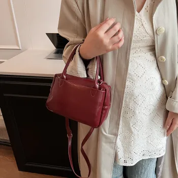 HACIN Pu Handbag Regular Women's Ancora Red/Black/Coffee/Brown