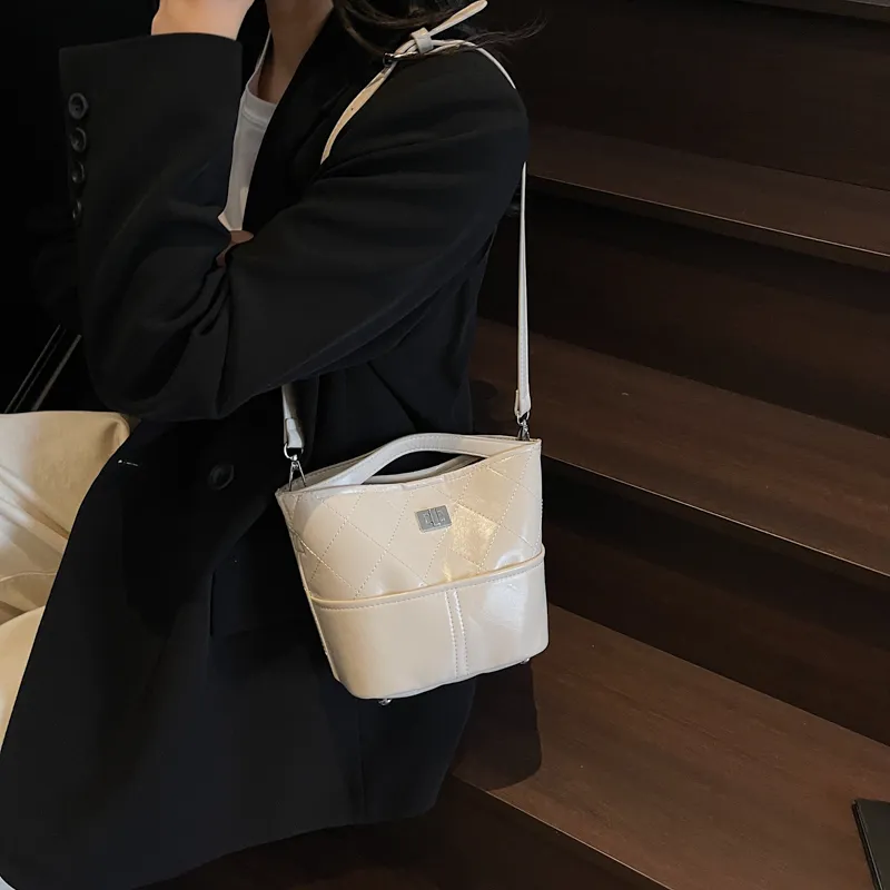 HACIN PU Bucket Bag, Shoulder Bag, Crossbody Bag, Handbag Women's Multicolor-7