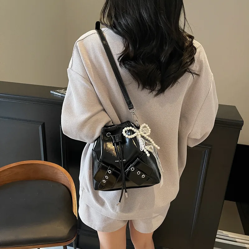 HACIN PU Bucket Bag, Shoulder Bag, Crossbody Bag Women's Multicolor-8
