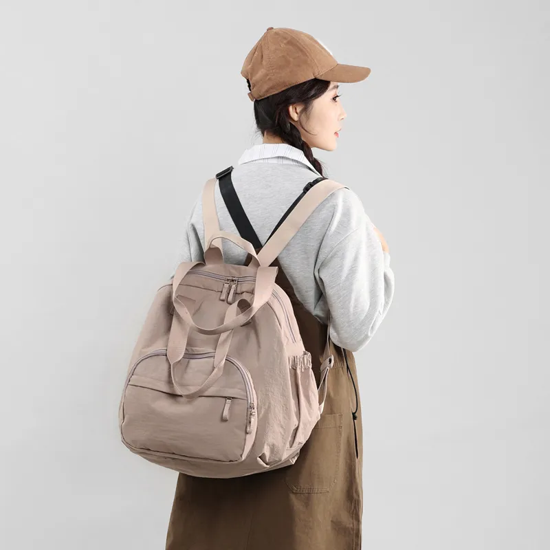 HACIN Nylon Backpack Unisex Multicolor-10
