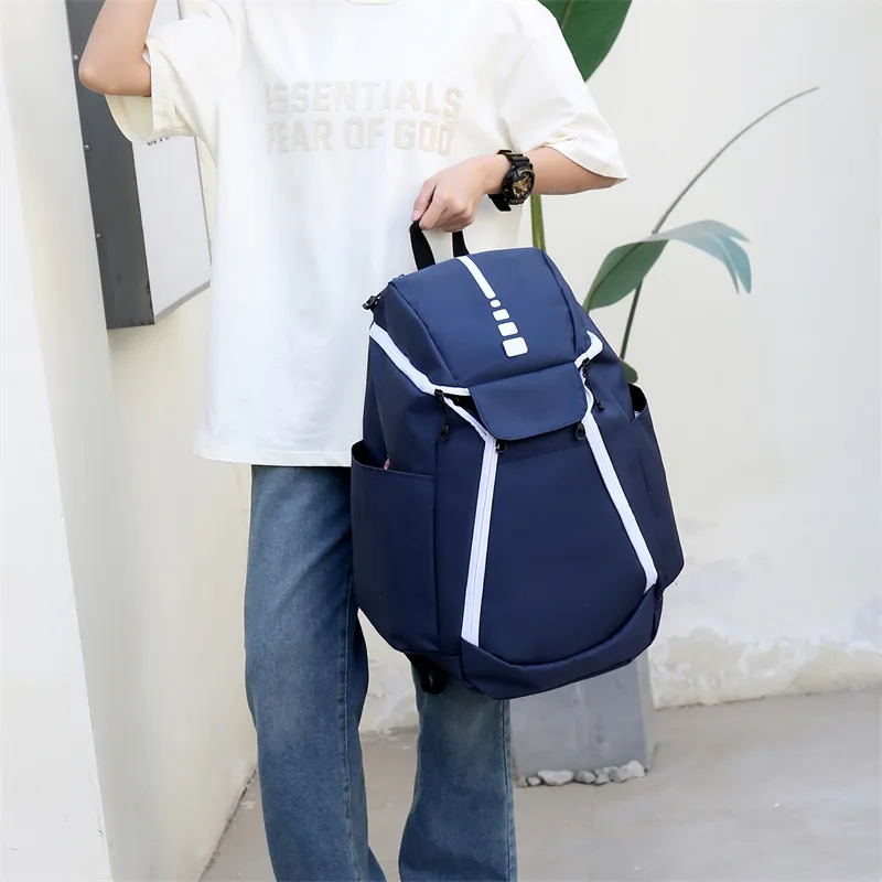 HACIN Oxford Backpack Regular Men's Gray/Black/Blue/Dark Blue-11