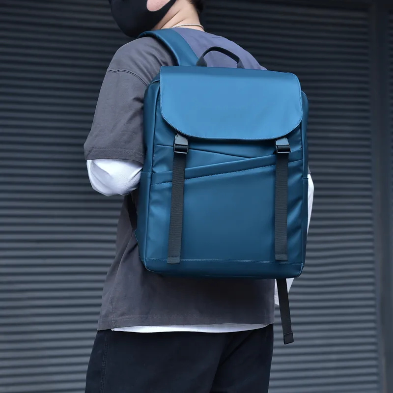 HACIN Oxford Backpack Regular Men's Gray/Black/Blue-6