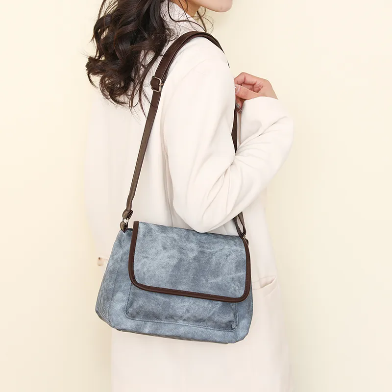 HACIN PU Shoulder Bag, Crossbody Bag Regular Women's Gray/Black/Khaki/Blue/Brown-6