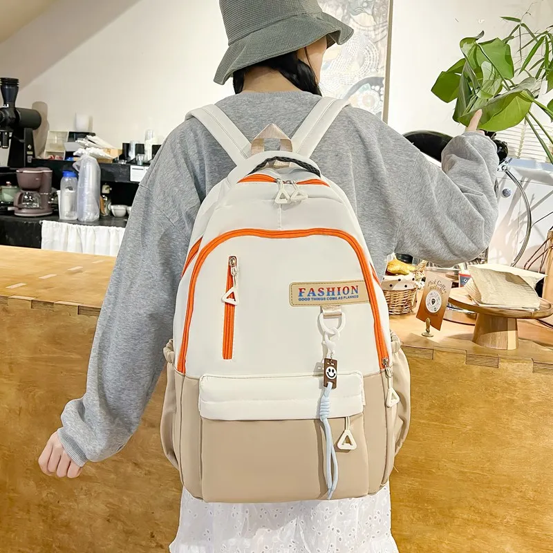 HACIN Composite Cloth Backpack Unisex Multicolor-9