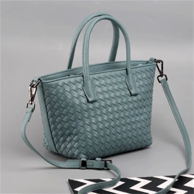 HACIN PU Handbag, Shoulder Bag, Crossbody Bag Women's Dusty Purple/Light Blue-5