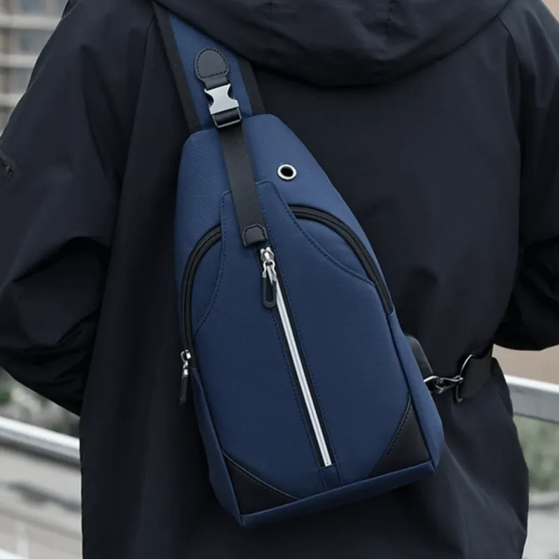HACIN Oxford Shoulder Bag Crossbody Bag Regular Men's Blue/Black-1