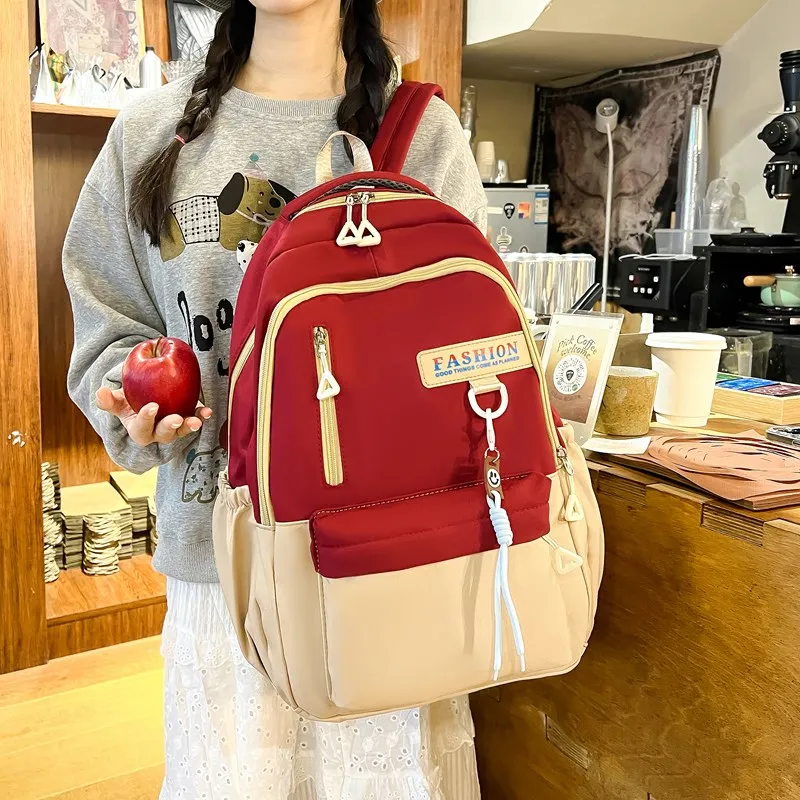HACIN Composite Cloth Backpack Unisex Multicolor-17