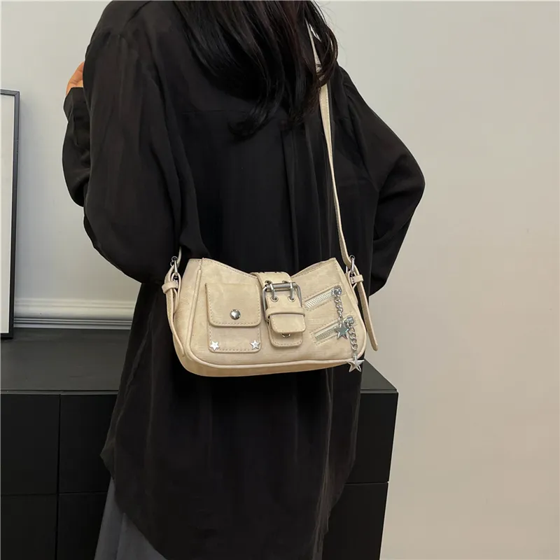 HACIN PU Crossbody Bag, Shoulder Bag Women's Khaki/Light Blue/Dark Blue/Beige-10