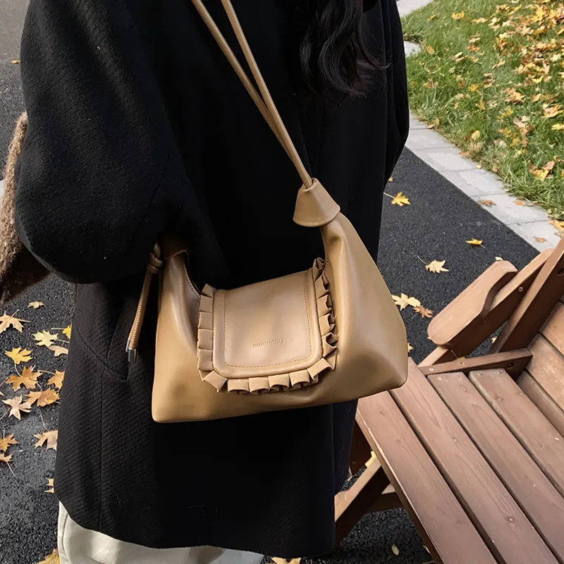 HACIN PU Crossbody Bag Regular Women's Black/Khaki/Coffee-9