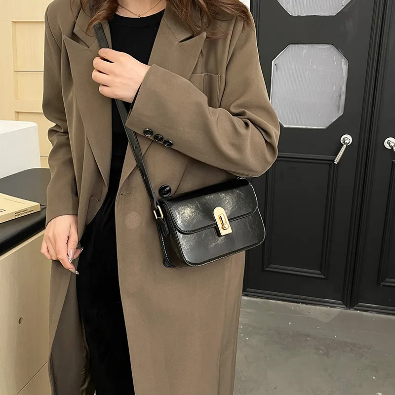 HACIN Pu Shoulder Bag, Crossbody Bag Women's Ecru/Black/Burgundy/Coffee-4