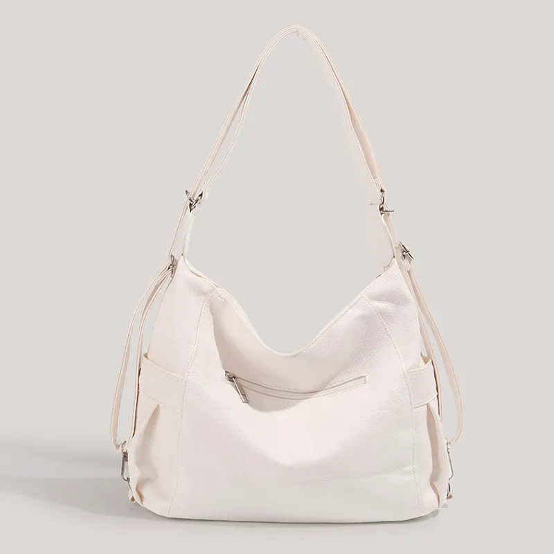 HACIN PU Shoulder Bag Women's White-2