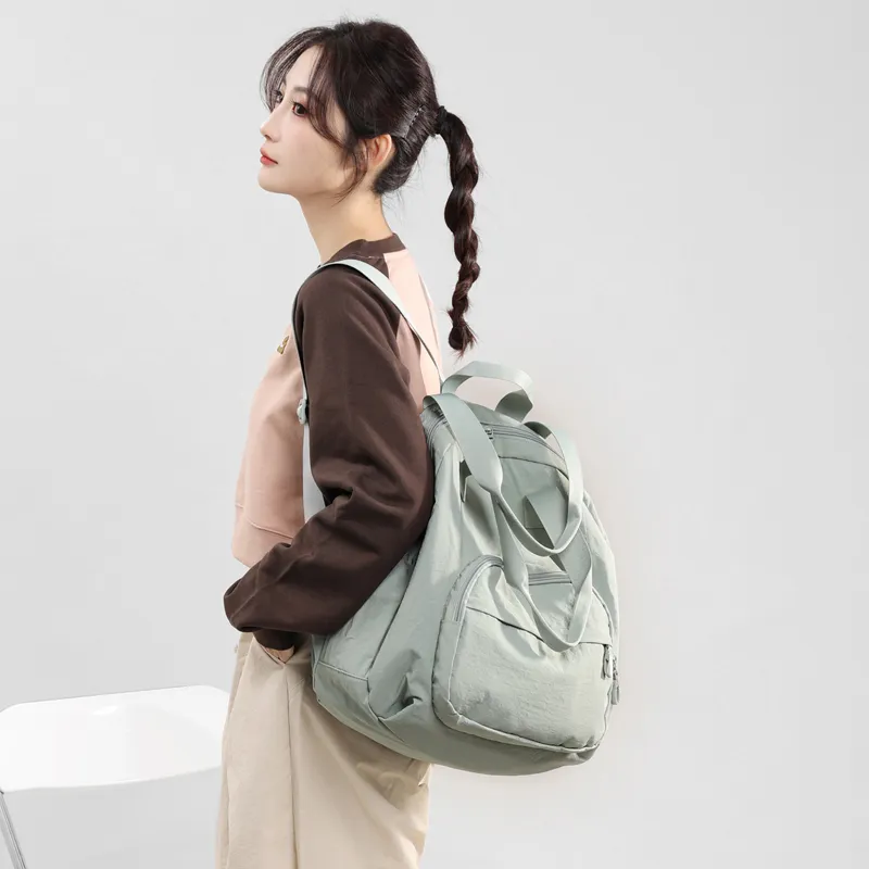 HACIN Nylon Backpack Unisex Multicolor-13