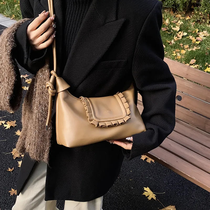 HACIN PU Crossbody Bag Regular Women's Black/Khaki/Coffee-7