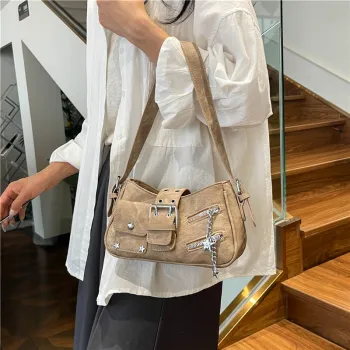 HACIN PU Crossbody Bag, Shoulder Bag Women's Khaki/Light Blue/Dark Blue/Beige