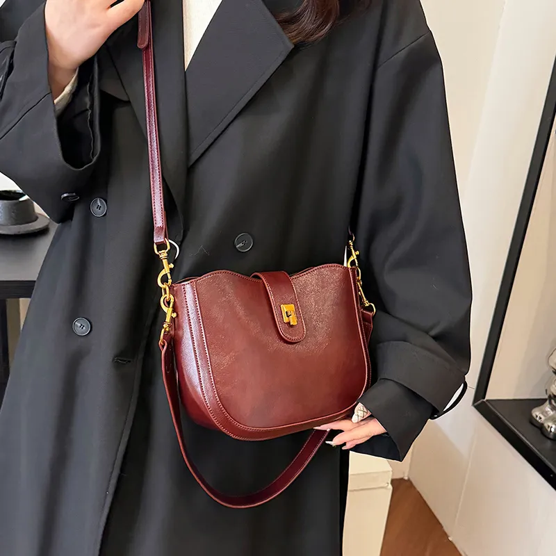 HACIN Suede Crossbody Bag Women's Ebony/Charcoal Black Burgundy/Coffee/Brown-7