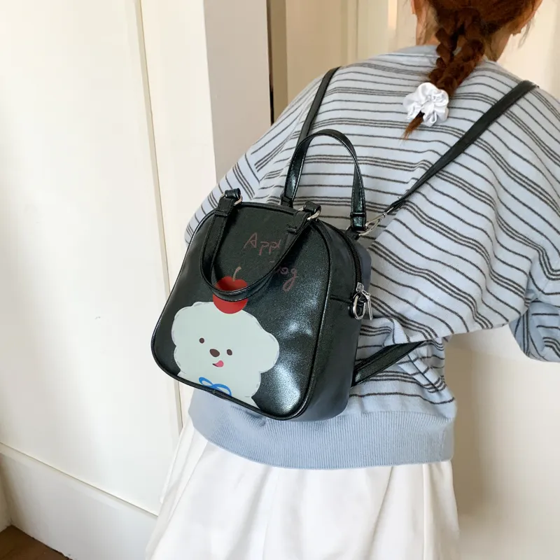 HACIN PU Backpack Women's Multicolor-13