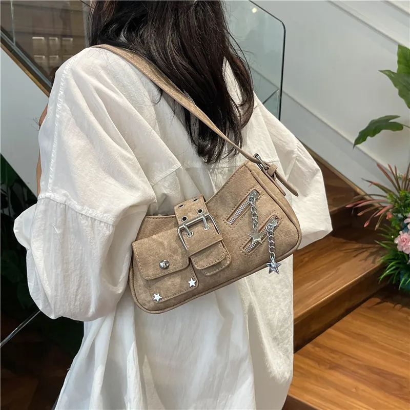 HACIN PU Crossbody Bag, Shoulder Bag Women's Khaki/Light Blue/Dark Blue/Beige-1