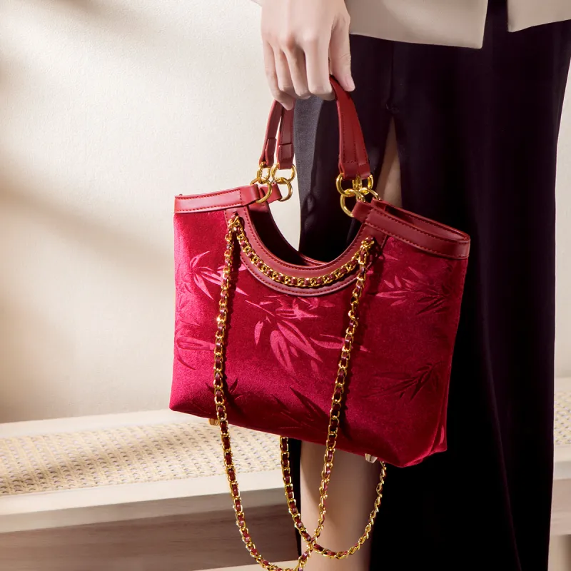 HACIN PU One Shoulder Handbags Regular Women's Red-1