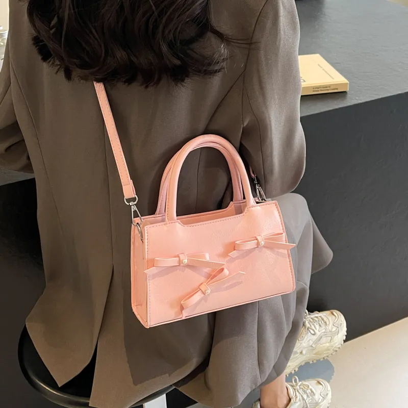 HACIN PU Handbag Regular Women's Black Pink/Black Blue/White/Silver/Pink-16