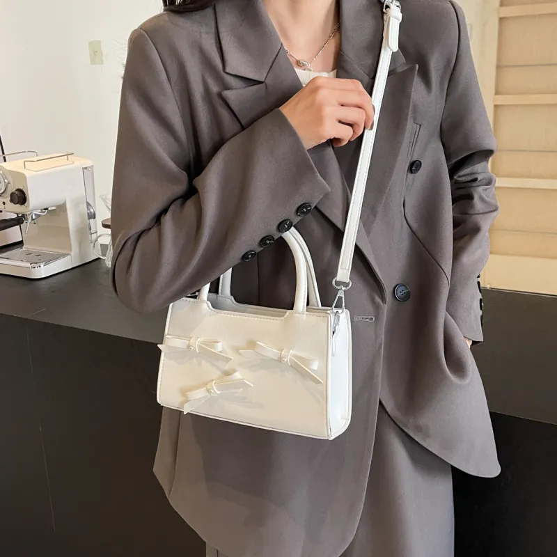 HACIN PU Handbag Regular Women's Black Pink/Black Blue/White/Silver/Pink-9