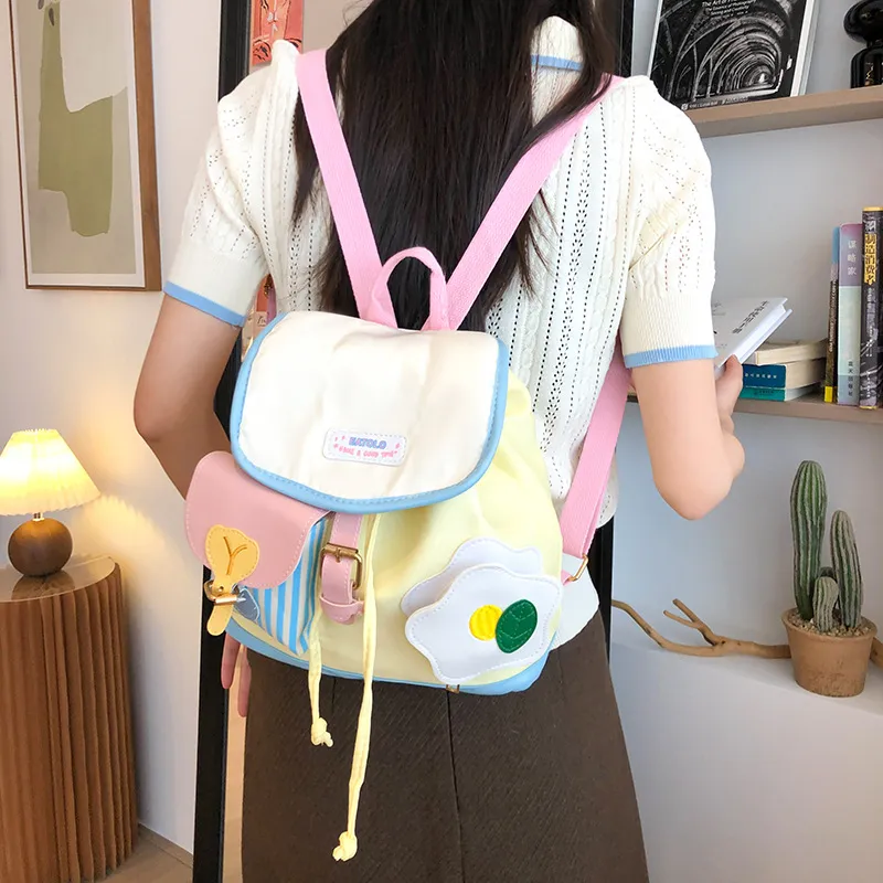 HACIN Canvas Backpack Regular Women's Yellow-2