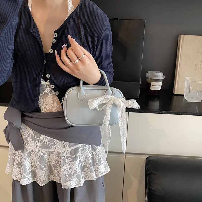 HACIN PU Handbag Women's Black/Red/Blue/Pink-7