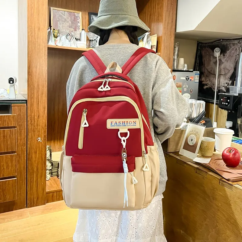 HACIN Composite Cloth Backpack Unisex Multicolor-13